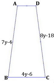 ABCD is an isosceles trapezoid with legs AB and CD and base BC. If the length of AB-example-1