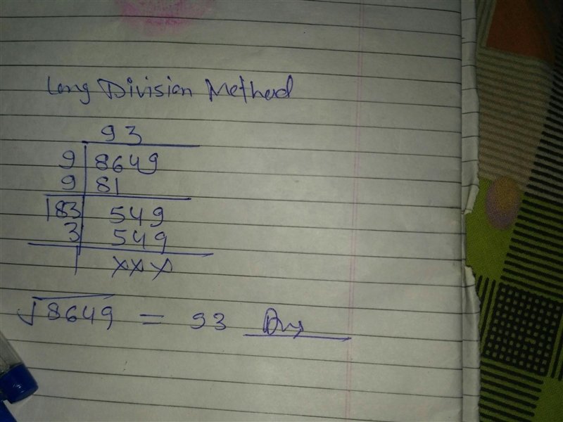 Square root of 8649 with long division-example-1