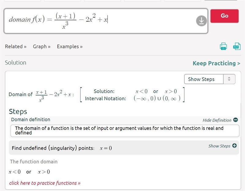 Find the domain of the function f(x)=(x+1)/x^3-2x^2+x-example-2