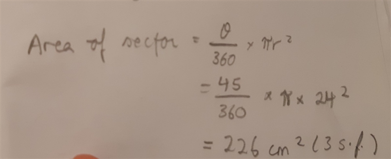 What is the area of the shaded sector?-example-1