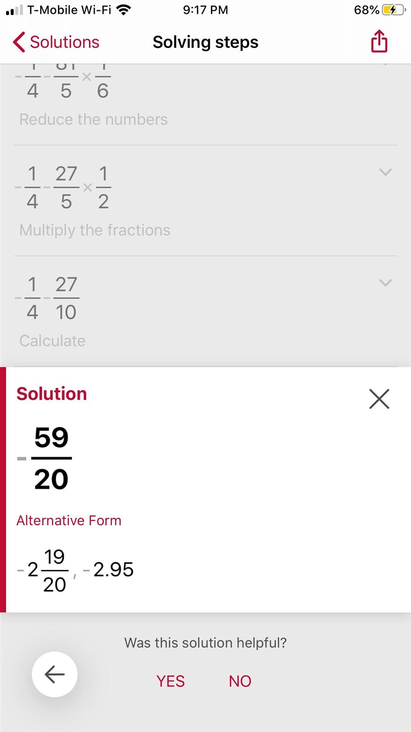 What is the answer to negative 1/4-16 1/5 divided by 6???-example-5