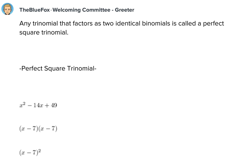 What is a perfect square trinomial-example-1