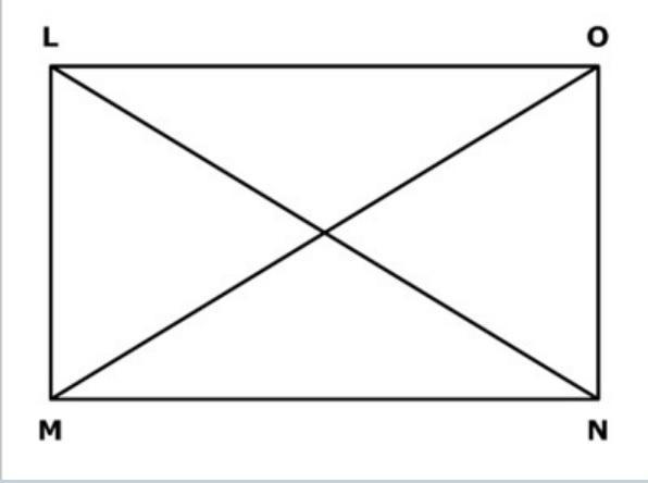 In the figure below, LN =4x-7 and MO=2x+13. For which value of x is the figure a rectangle-example-1