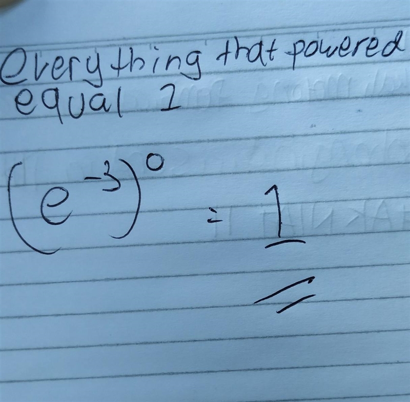 What is the answer to the question (e^-3)^0-example-1