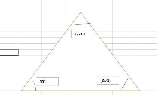 Find the value of k. Then find the angle measures of the triangle. 45 Sum of angle-example-1