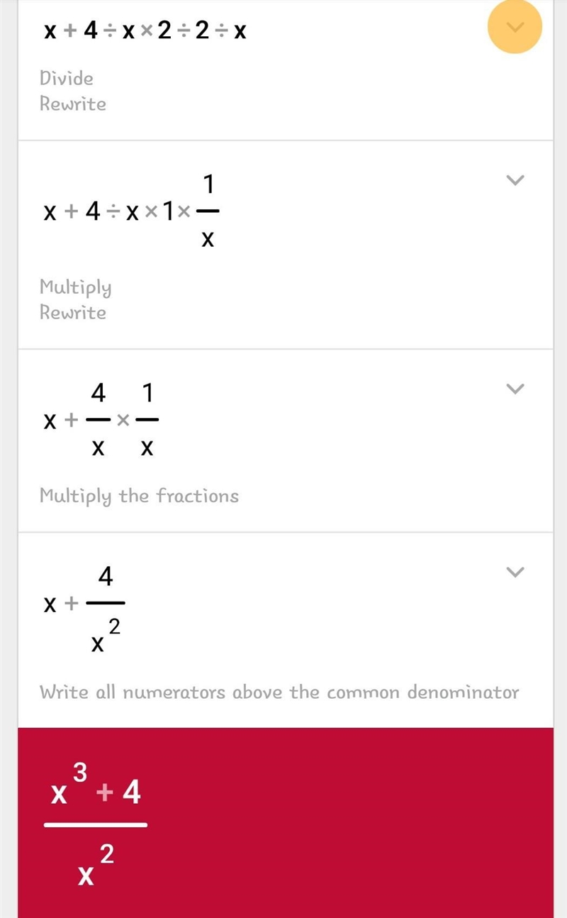 Find the quotient. x + 4/x2 ÷ 2 /x-example-1