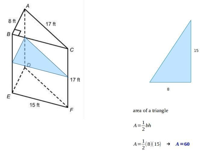 What is the area of the two-dimensional cross section that is parallel to face ABC-example-1