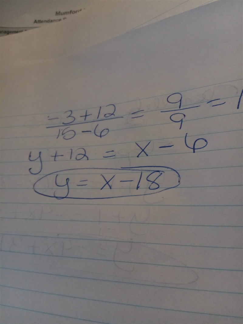 Write the equation of the line, in slope-intercept form, formed from the coordinates-example-1