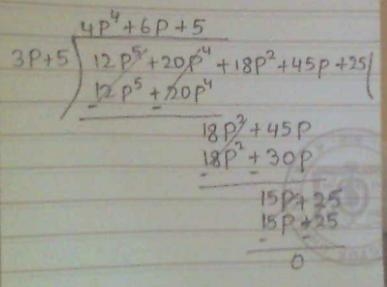 Long division 12p^5+20p^4+18p^2+45p+25/3p+5-example-1