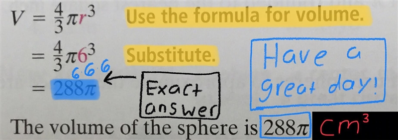 Volume of sphere with radius of 6-example-1