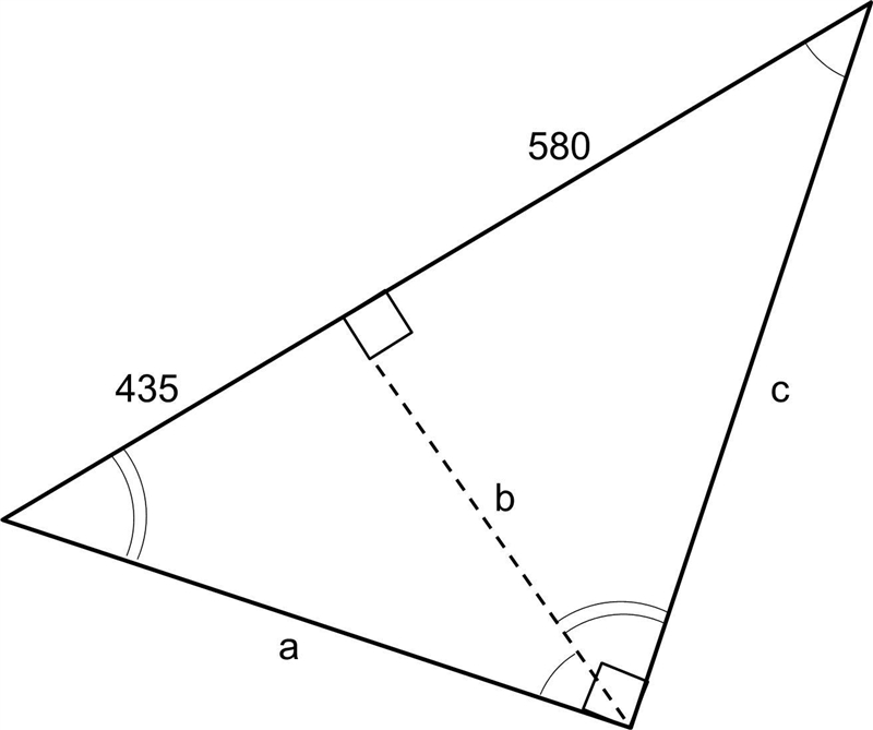 Consider the diagram below. Determine the values of a,b, and c. How do I solve this-example-1