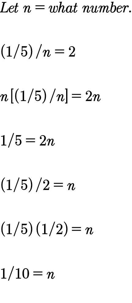 1/5 divided by what number will result in a quotient of 2?-example-1