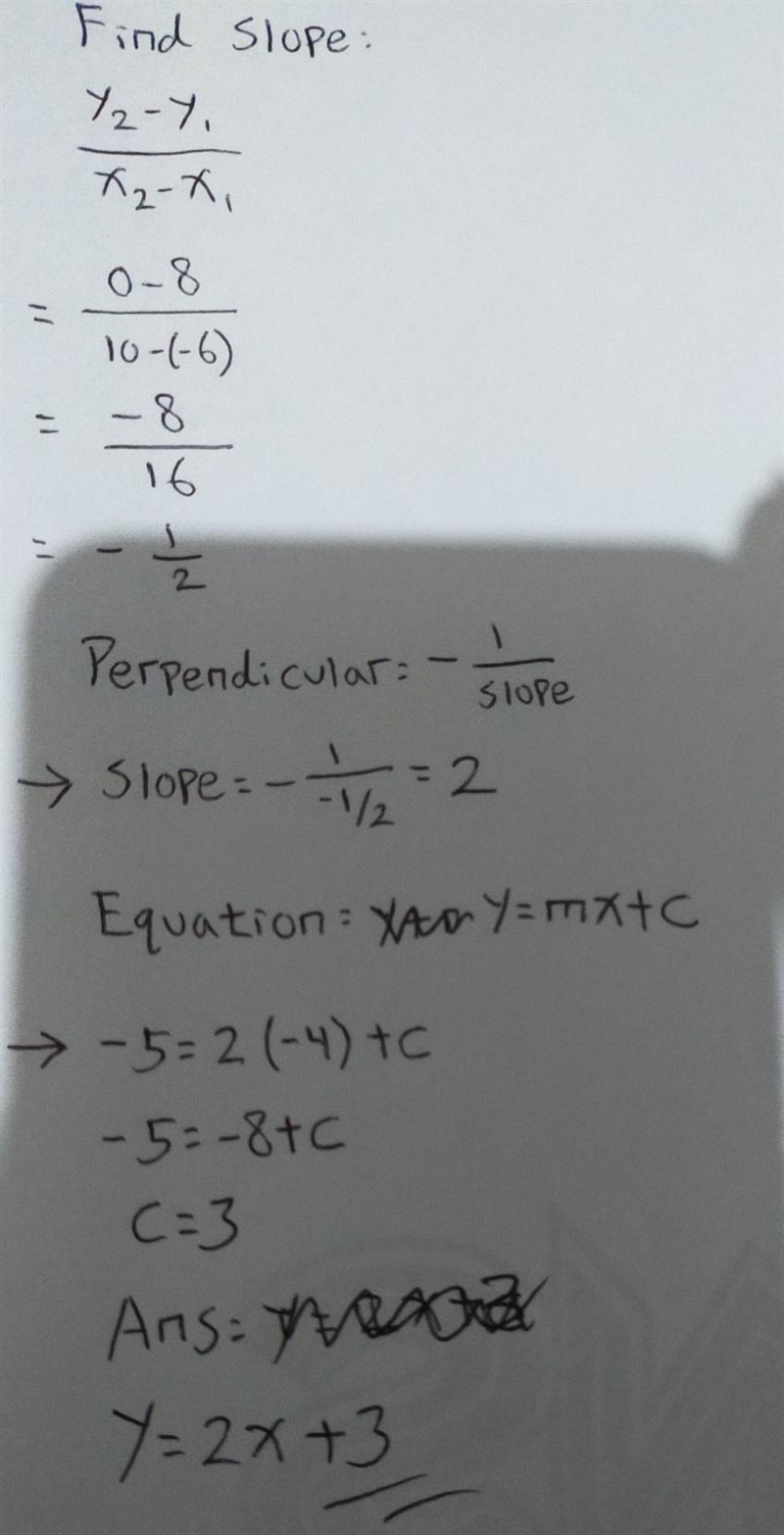 E the equation of a line that passes through the point (-4,-5) and is perpendicular-example-1