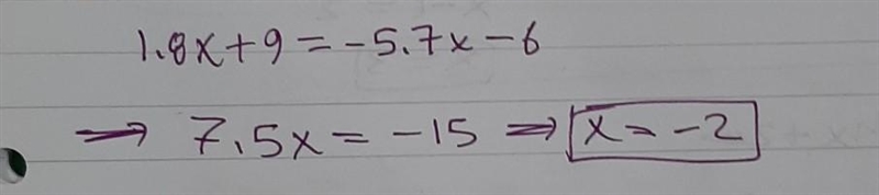 1.8x+9=-5.7x=6 what is the answer-example-1