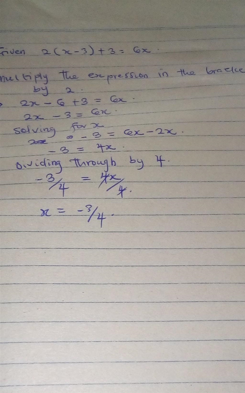 2(x -3) + 3 = 6x -5 please help!!-example-1