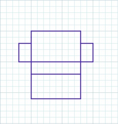 Using the grid box, draw a net for a rectangular prism with a length of 8 units, width-example-1