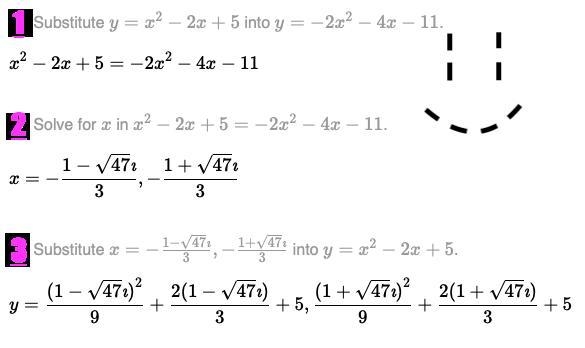 Write in vertex form 1) y=x^2-2x+5 2) y=-2x^2-4x-11-example-2