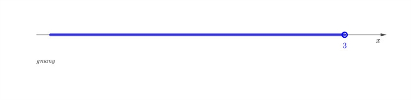 Which number line shows the solution to 2x <6-example-1