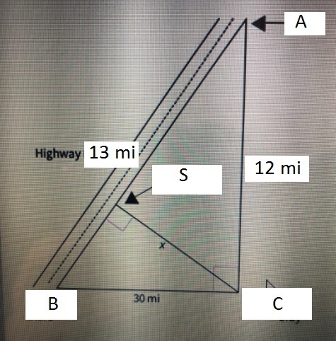 A service station will be built on the highway, and a road will connect it with cray-example-1