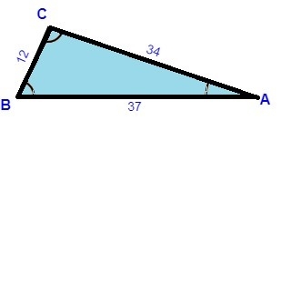 Can the numbers 12,34, and 37 form a triangle ?-example-1