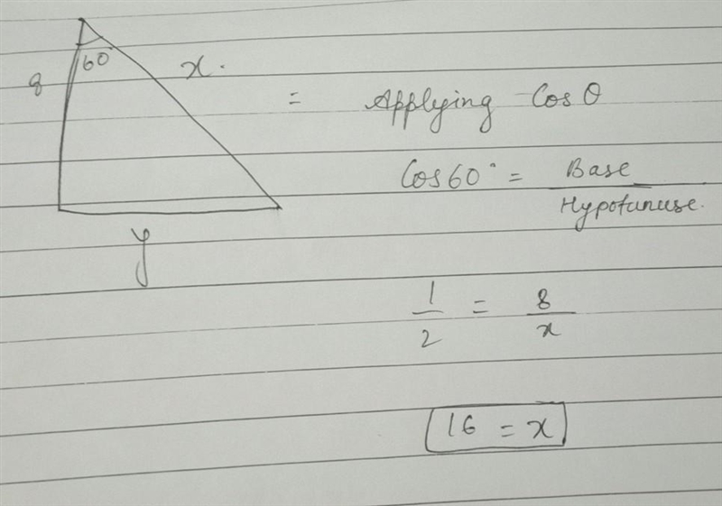 Use special right triangles to solve for the exact value of x.-example-1