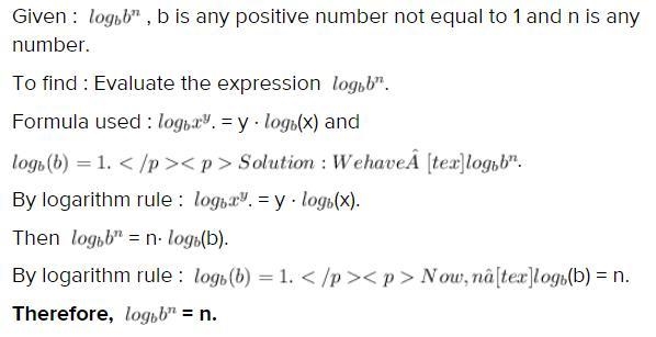 for any positive number b not equal to 1 and any number or variable n, evaluate the-example-1