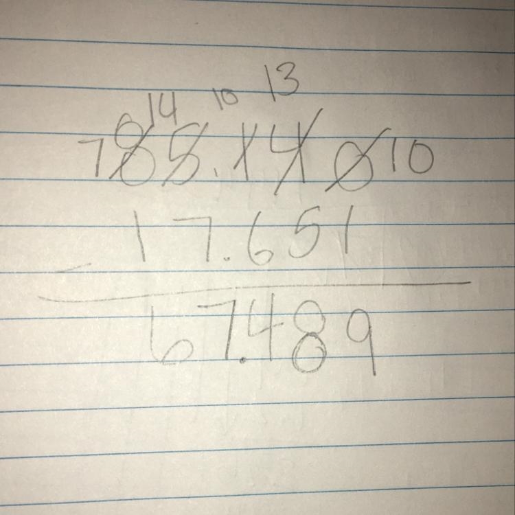 What is this answer 85.14-17.651=-example-1