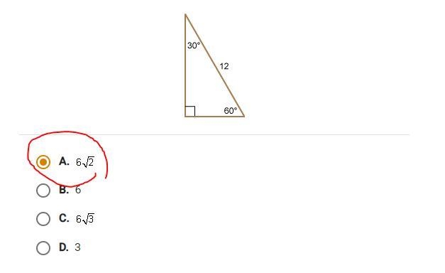 What is the length of the long leg in the right triangle shown below ?-example-1