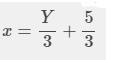 What is the value of x in the following system Y=3x-5 and 6x+3y=15-example-1