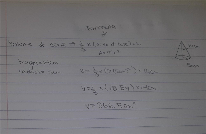 What is the volume of the cone to the nearest tenth?-example-1