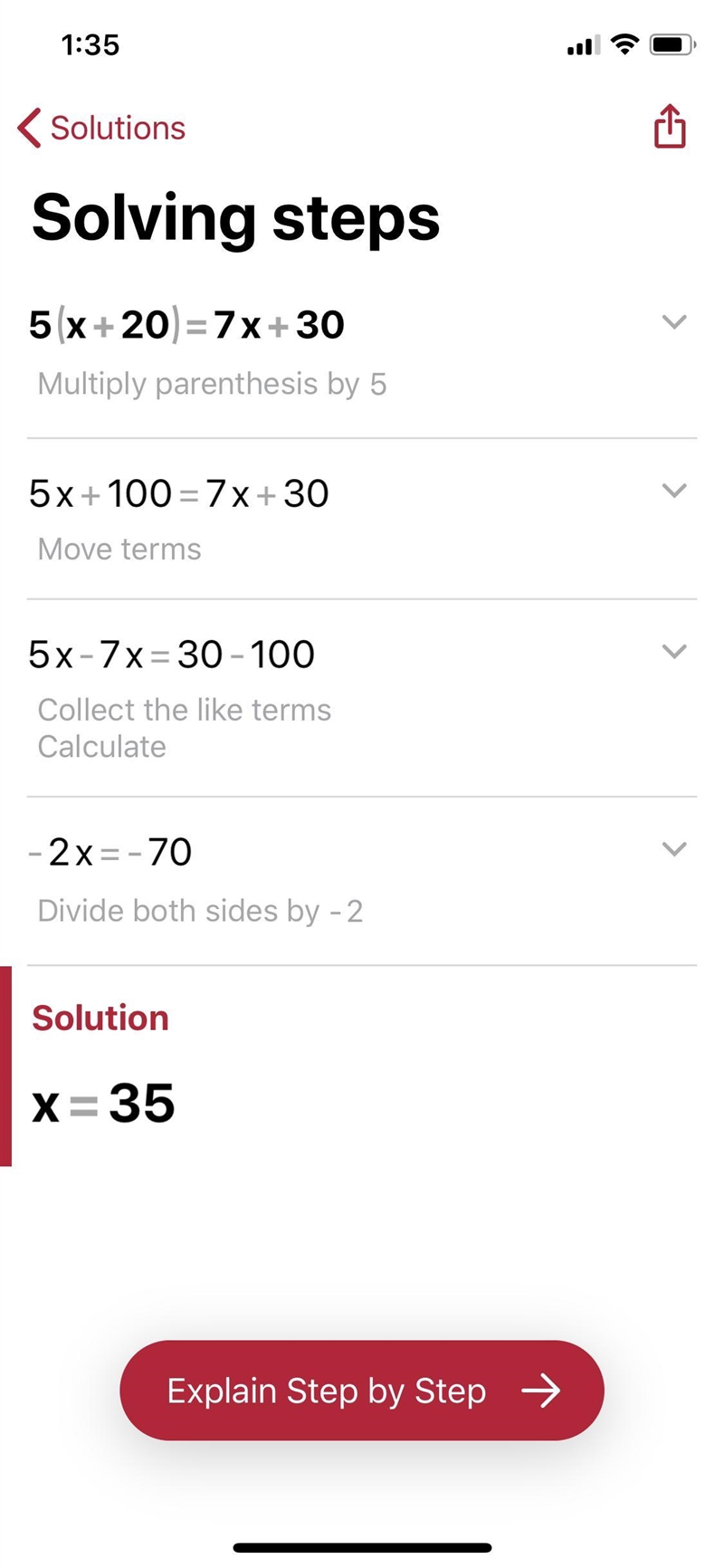 5(x + 20) = 7x + 30-example-1