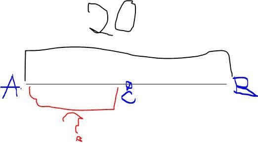 If C is the midpoint of segment AB and AB = 20, what is AC? 5 10 20 40-example-1