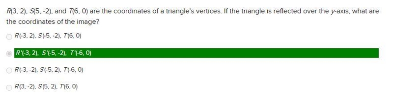 R (3, 2), S (5, -2), and T (6, 0) are the coordinates of a triangle's vertices. If-example-1