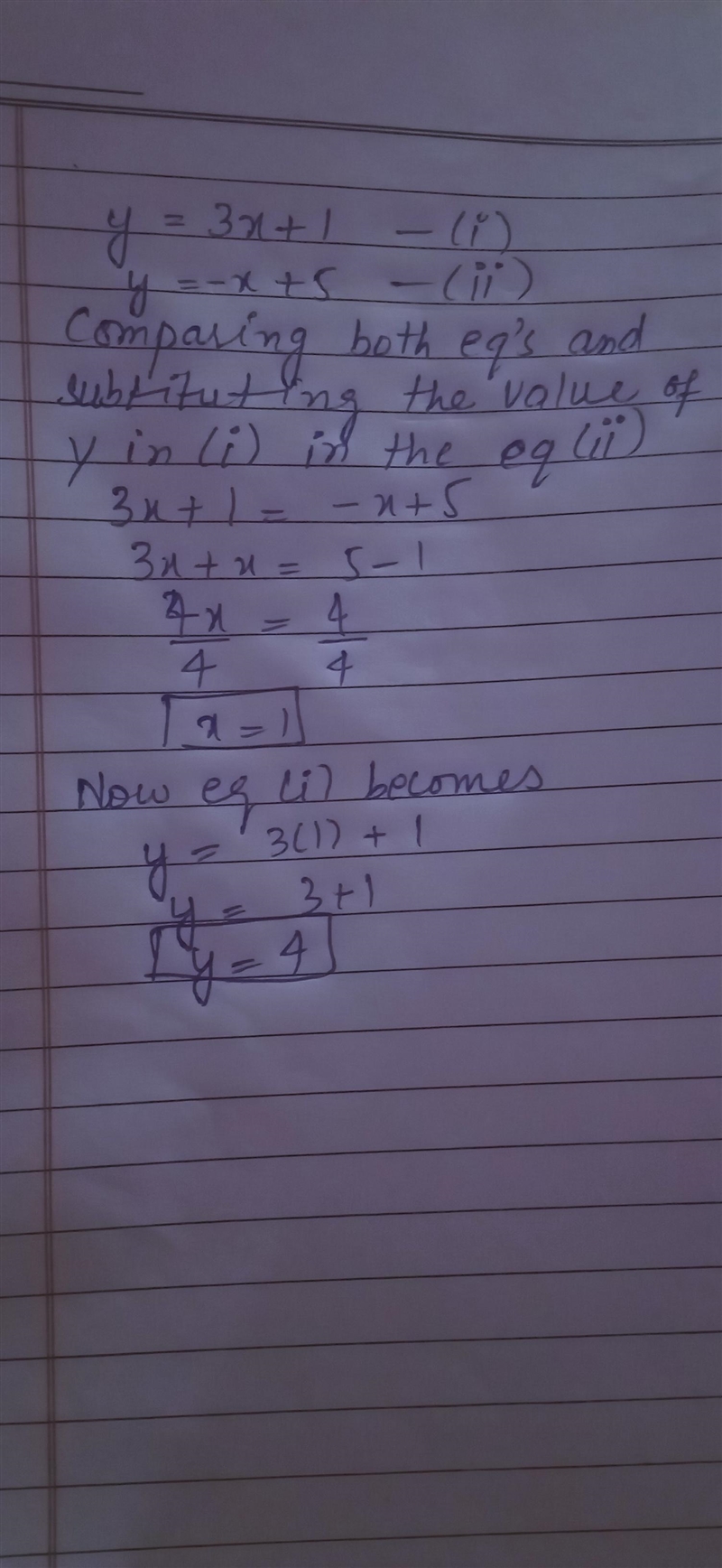 Solve using the substitution method. Show steps please.-example-1