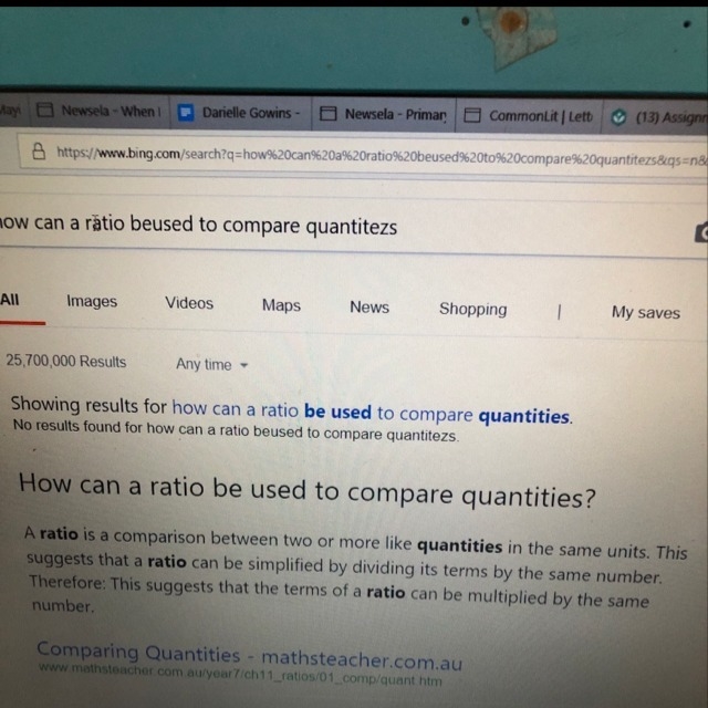 How can a ratio be used to compare quantities-example-1