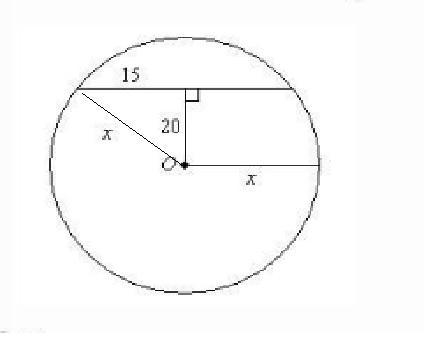 Find the value of x. If necessary, round your answer to the nearest tenth. O is the-example-1