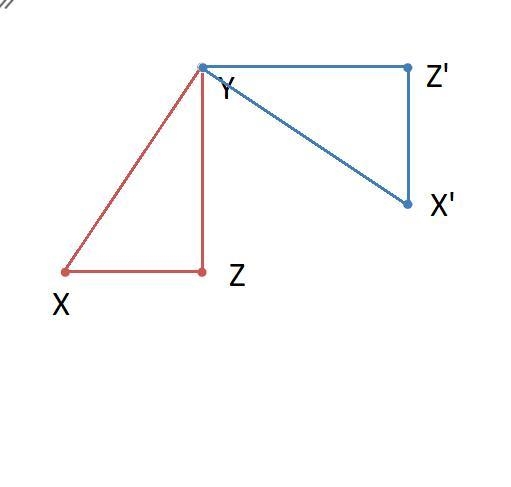 identify the image of triangle XYZ for a composition of 50 degrees rotation and a-example-1