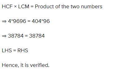 Find the hcf and lcm of 404 and 96 and verify that hcf and lcm =product of the given-example-2