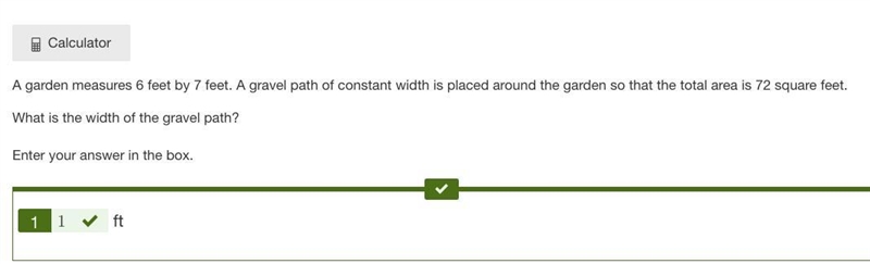 PLEASE HELPPPPPPP A garden measures 6 feet by 7 feet. A gravel path of constant width-example-1