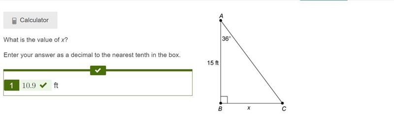 What is the value of x? Enter your answer as a decimal to the nearest tenth in the-example-1