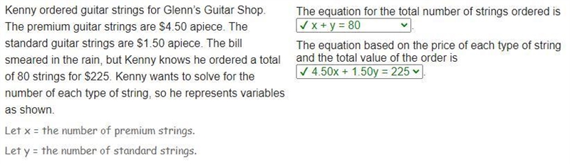 Kenny ordered guitar strings for Glenn’s Guitar Shop. The premium guitar strings are-example-1