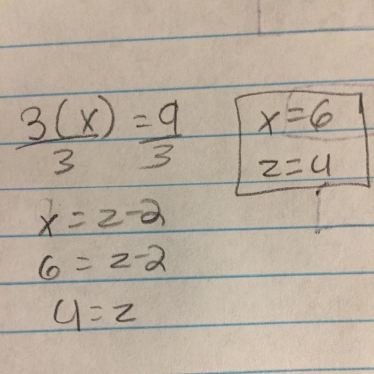 3 times a number which is 2 less then z is nine-example-1