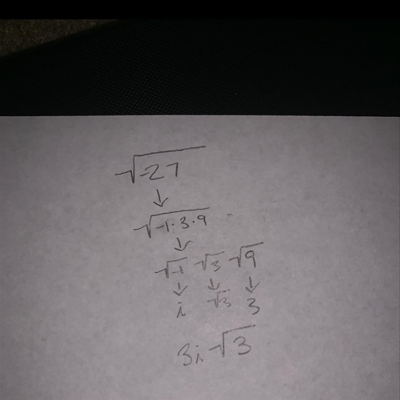 Which choice is equivalent to the expression below? Square root of -17 A.-3sqr of-example-1