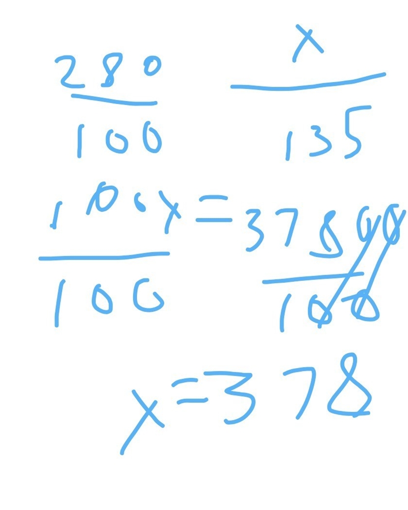 Use the diagram to solve .what is 135% of 280-example-1