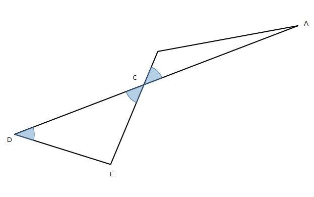 I need help with B. The teacher said we can plug numbers into the angles to prove-example-1