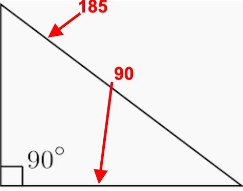 Jacob lives in an apartment. He has to tie an 185-meter long rope at the distance-example-1