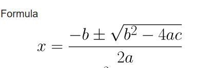 I need the quadratic formula.​-example-1