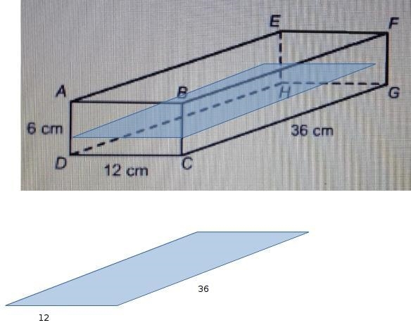 What is the area of a cross section that is parallel to face CDHG?​-example-1