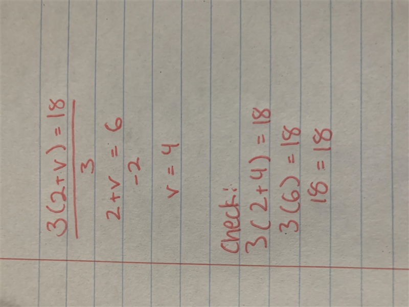 3(2+v)=18 solve for v​-example-1