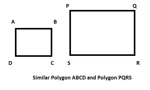 polygon ABCD is similar to polygon PQRS. write a proportion that shows one set of-example-1